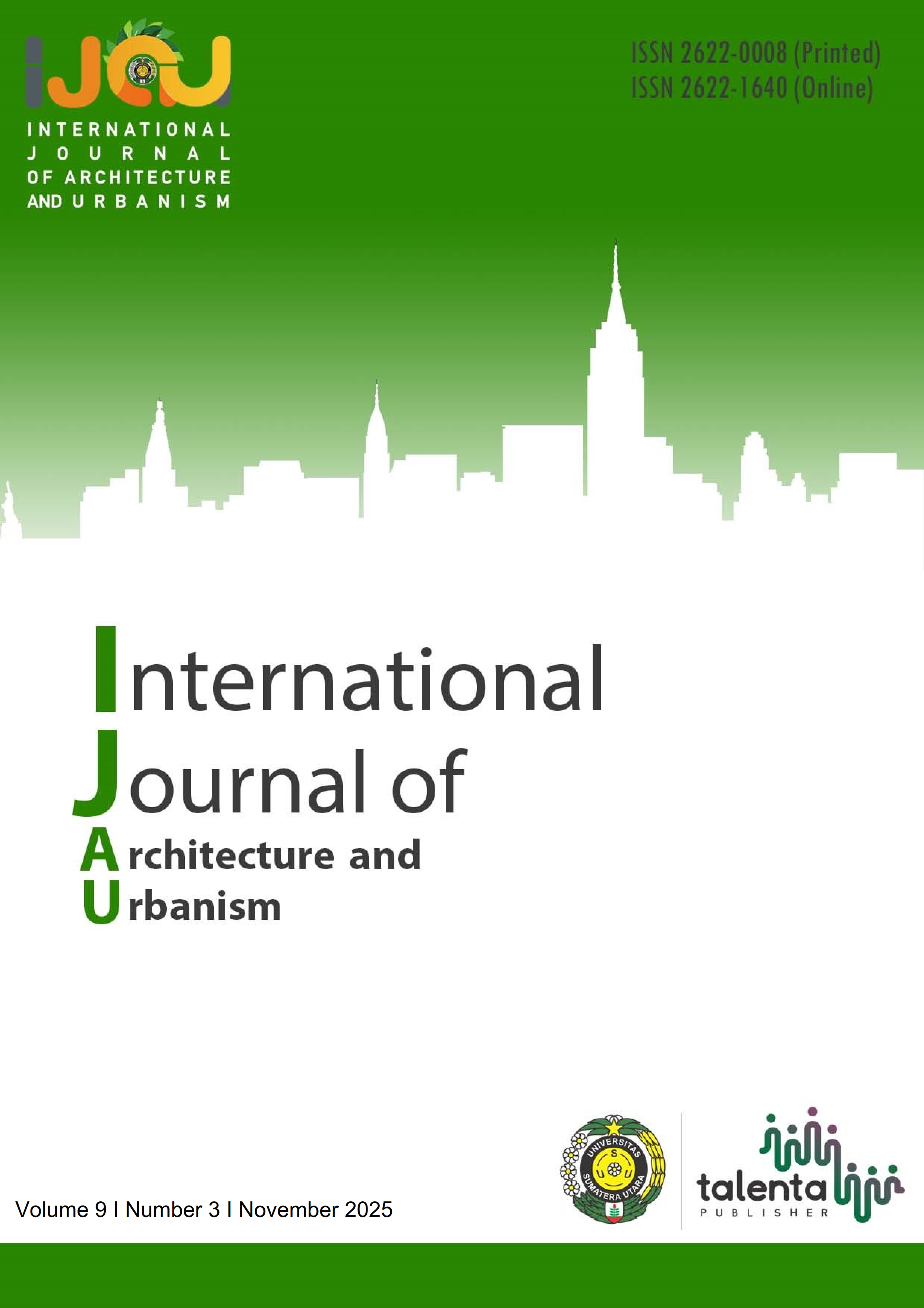 					View Vol. 9 No. 3 (2025): International Journal of Architecture and Urbanism
				