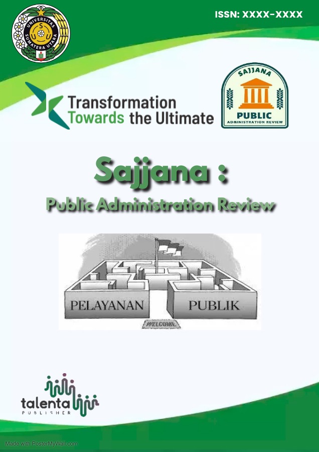 					View Vol. 4 No. 01 (2026): SAJJANA: Tinjauan Administrasi Publik
				