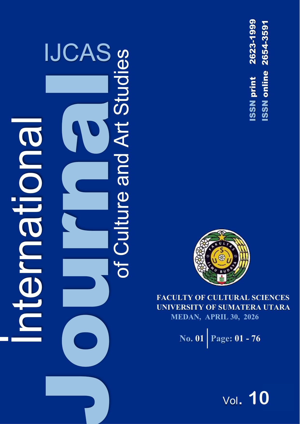 					View Vol. 10 No. 1 (2026): International Journal of Culture and Art Studies (IJCAS)
				