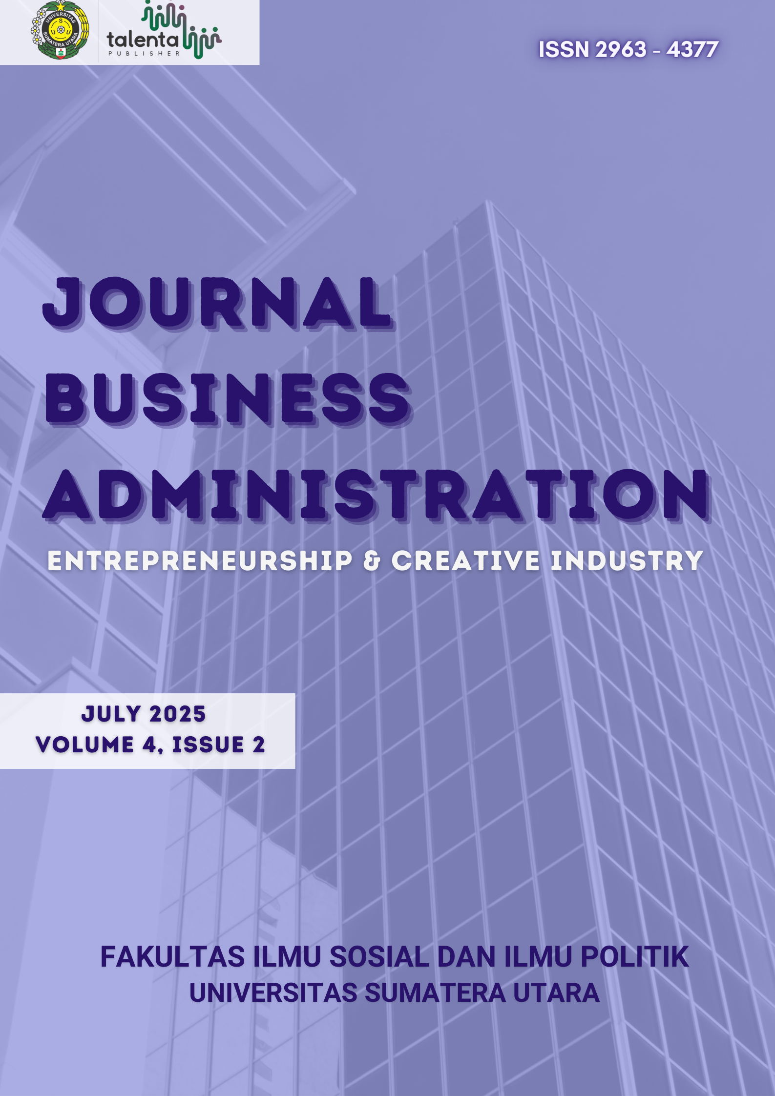 					View Vol. 4 No. 2 (2025): Journal Business Administration: Entrepreneurship & Creative Industry
				
