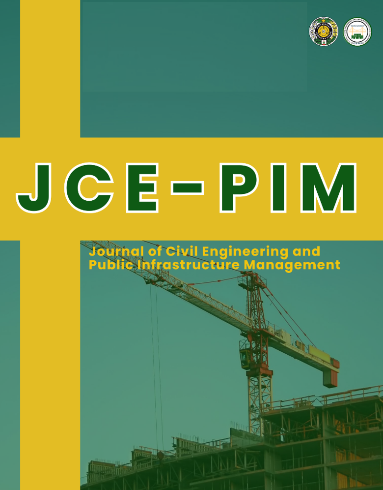 					View Vol. 1 No. 3 (2026): Journal of Civil Engineering and Public Infrastructure Management (JCE-PIM) , August 2026
				